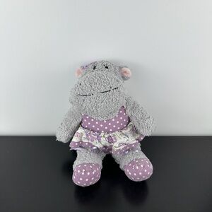 Maison Chic Hannah Hippo Ballerina 10" Hippopotamus Polka Dot Floral Tutu Plush